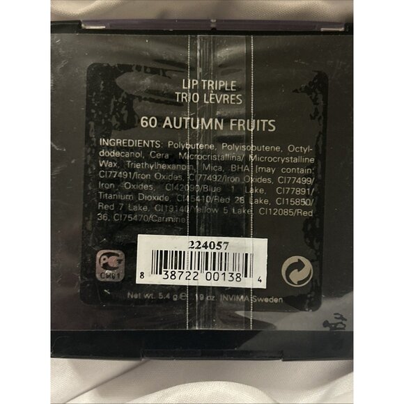 IsaDora Lip Triple Autumn Fruits #60 See Pictures .19 oz Vintage New Rare Seal - Picture 3 of 5